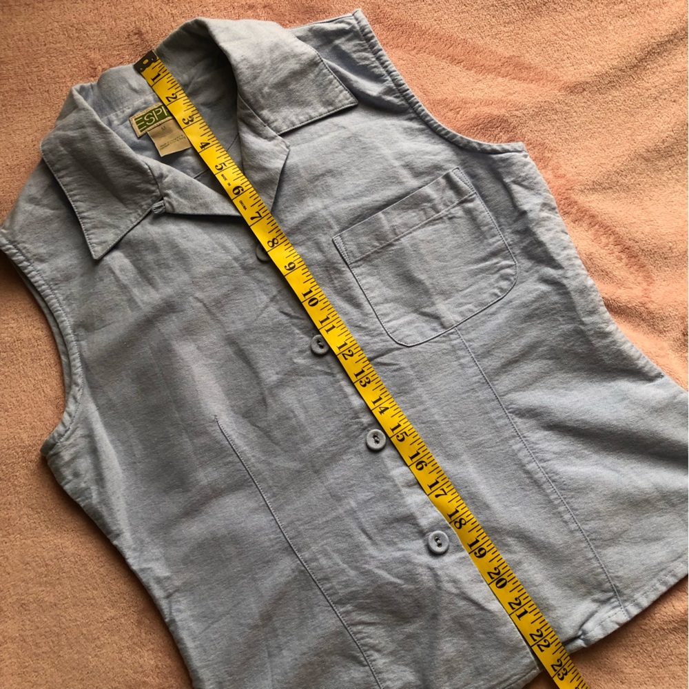Vintage esprit sleeveless button up - Picture 6 of 7